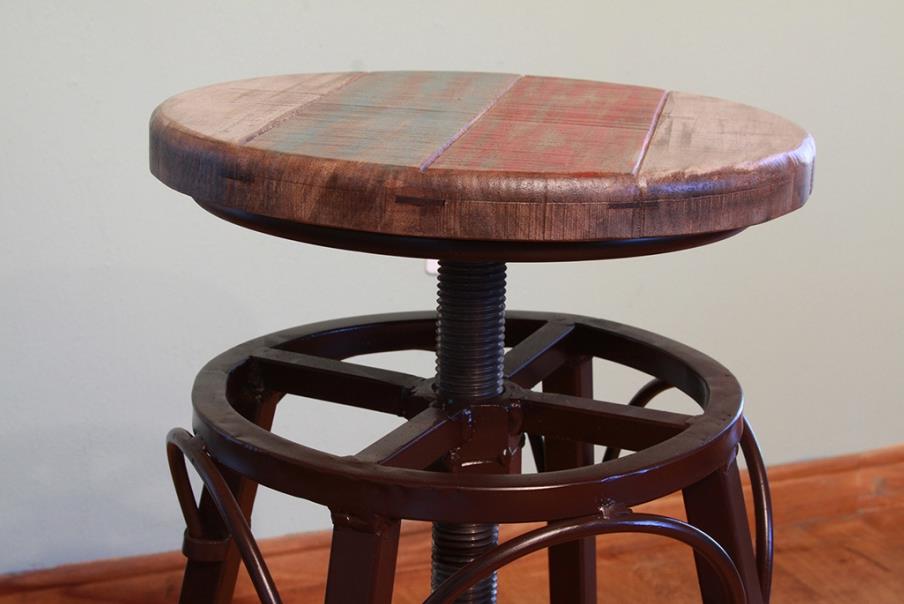 International Furniture Direct 900 Antique 12010324101900 Antique 24 30 Adjustable Counter Stool with Iron Base Coconis Furniture Mattress 1st Bar Bar Stools